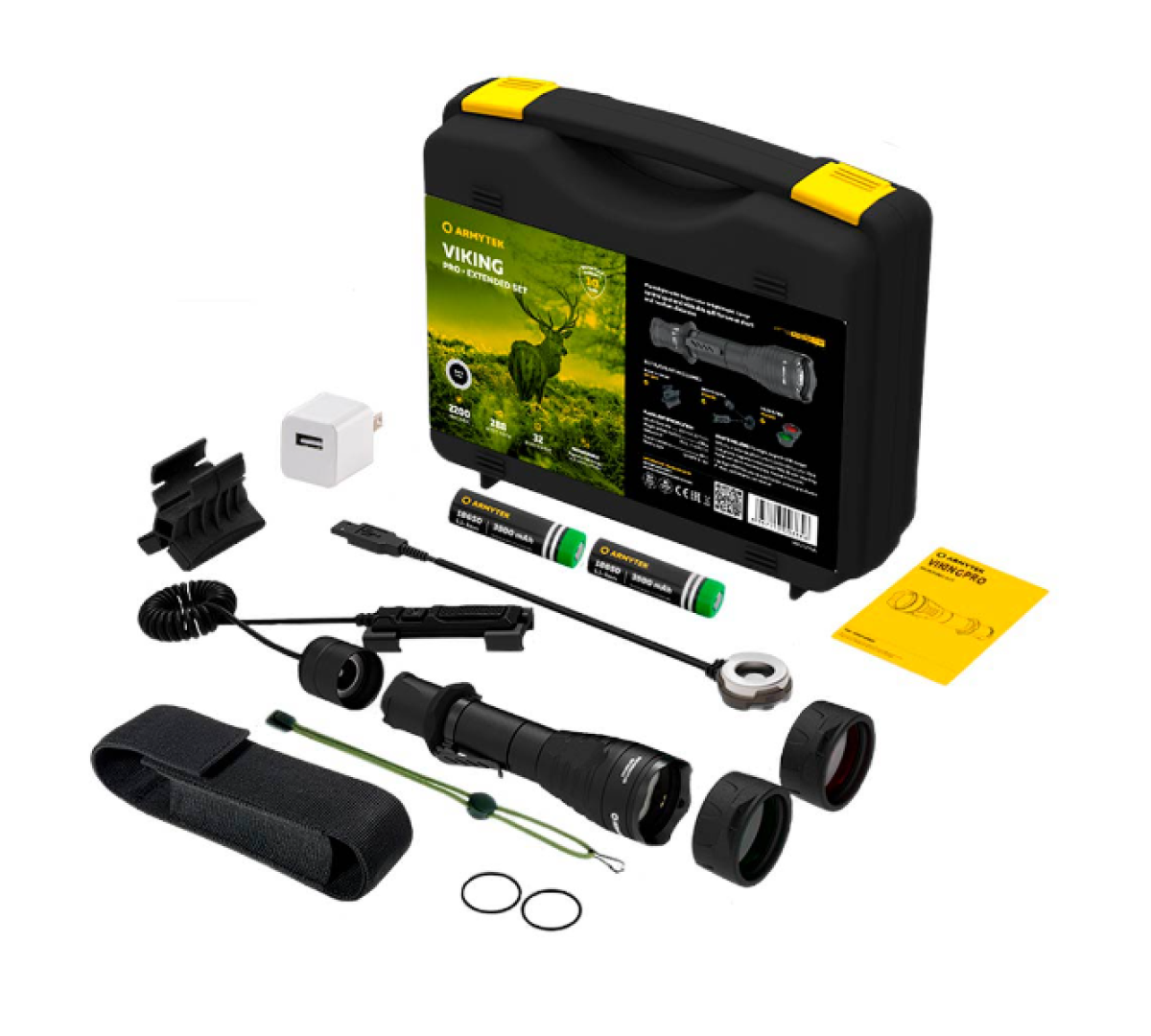 Фонарь подствольный с комплектом Armytek Viking Pro USB Extended Set