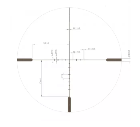 Оптический прицел ARTELV CRS 1-10x28 SFP, 34 mm, c подсветкой Fiber