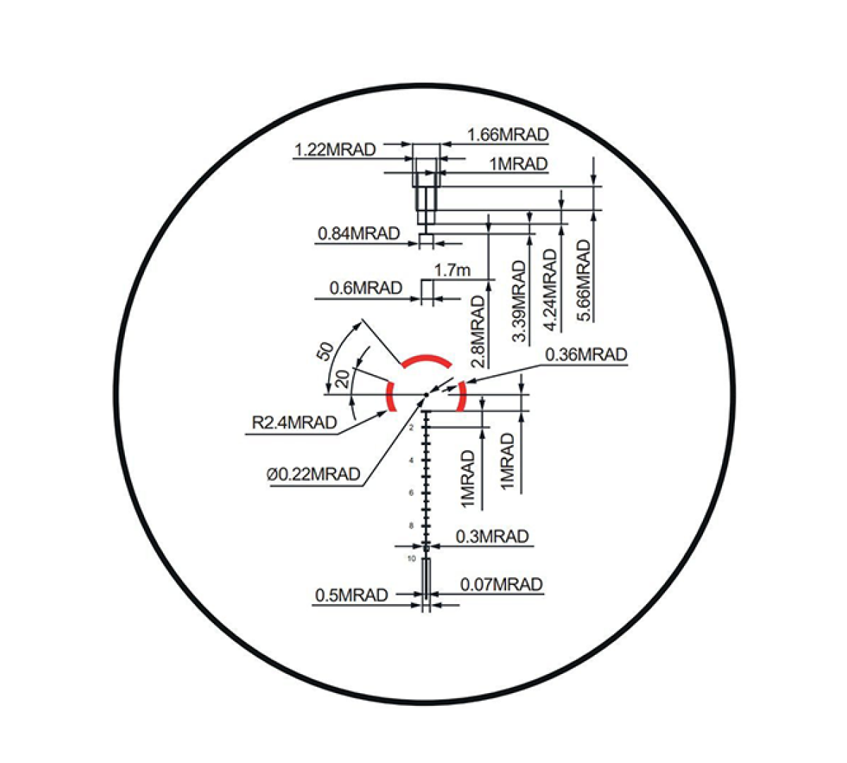 Оптический прицел ARKON Model A 1-8x24