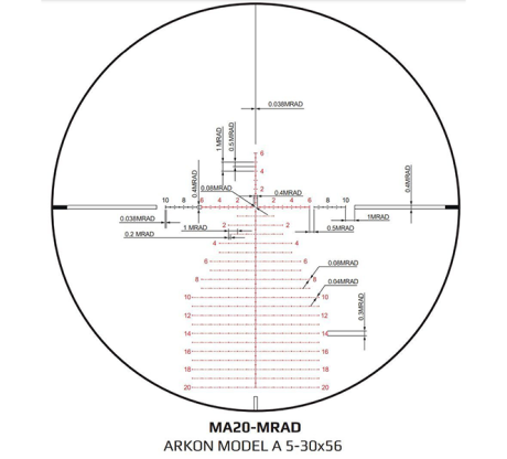 Оптический прицел ARKON Model A 5-30x56
