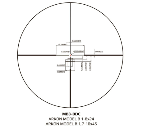 Оптический прицел ARKON Model B 1-8x24