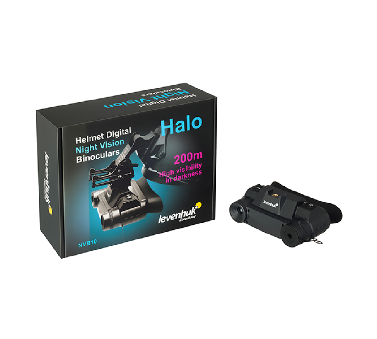 Бинокль цифровой ночного видения Levenhuk Halo NVB10 Helmet, с креплением на шлем