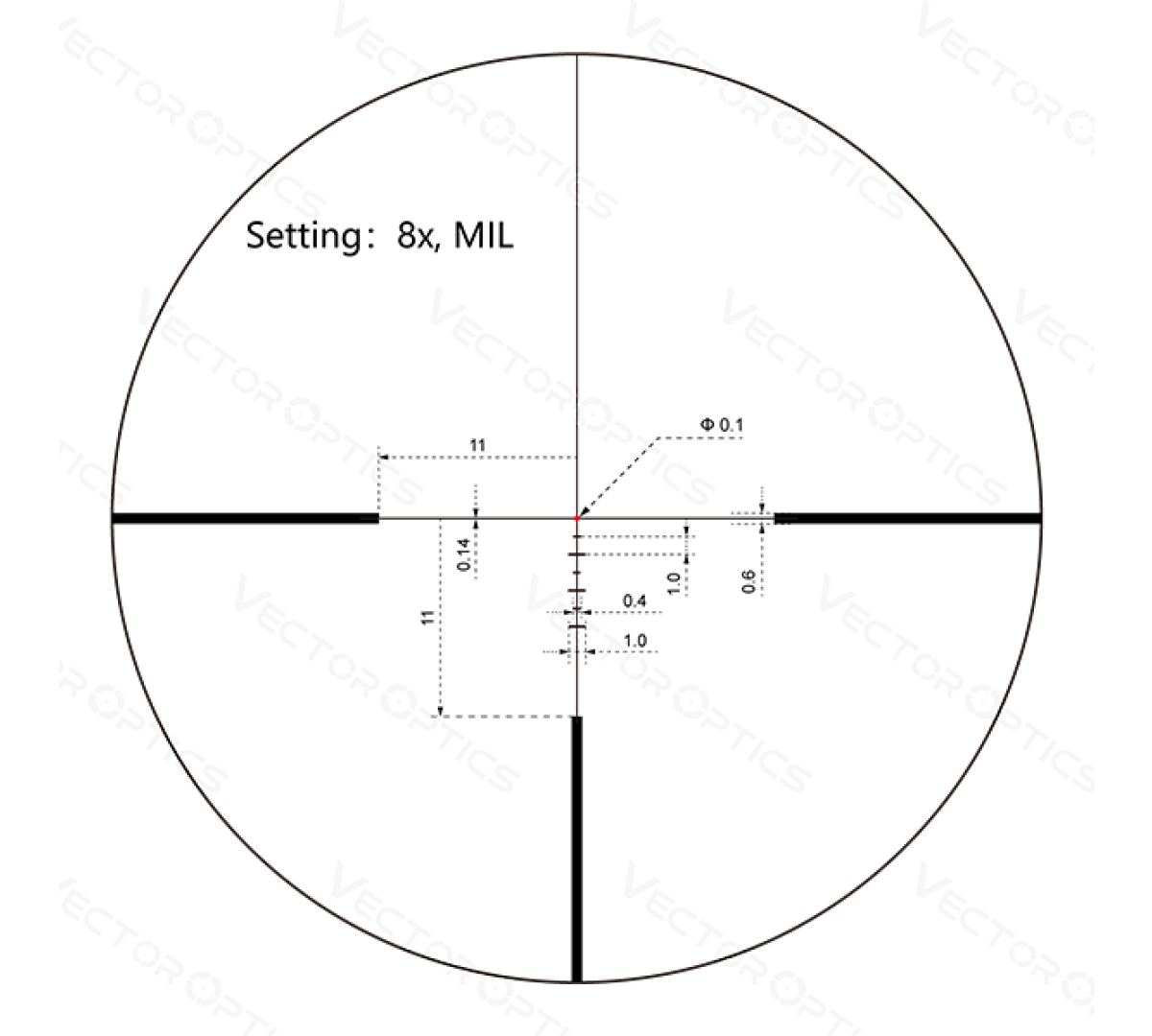 Оптический прицел Vector Optics Continental x8 1-8x24i ED Hunting Fiber