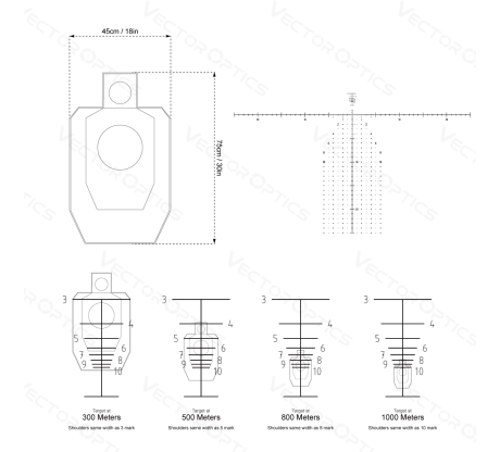 Зрительная труба Vector Optics FPR Continental 12-40x60 ED с дальномерной сеткой