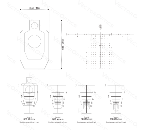 Зрительная труба Vector Optics FPR Continental 20-60x80 ED с дальномерной сеткой