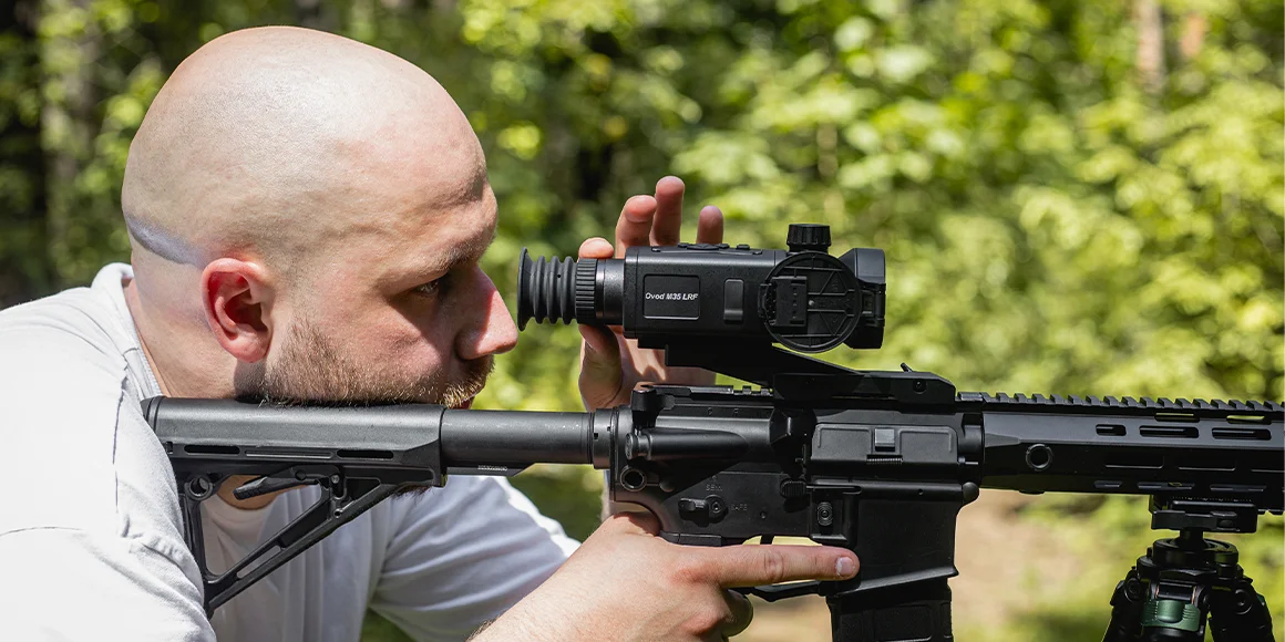 Тепловизионный прицел на карабине RikaNV Ovod M35 LRF
